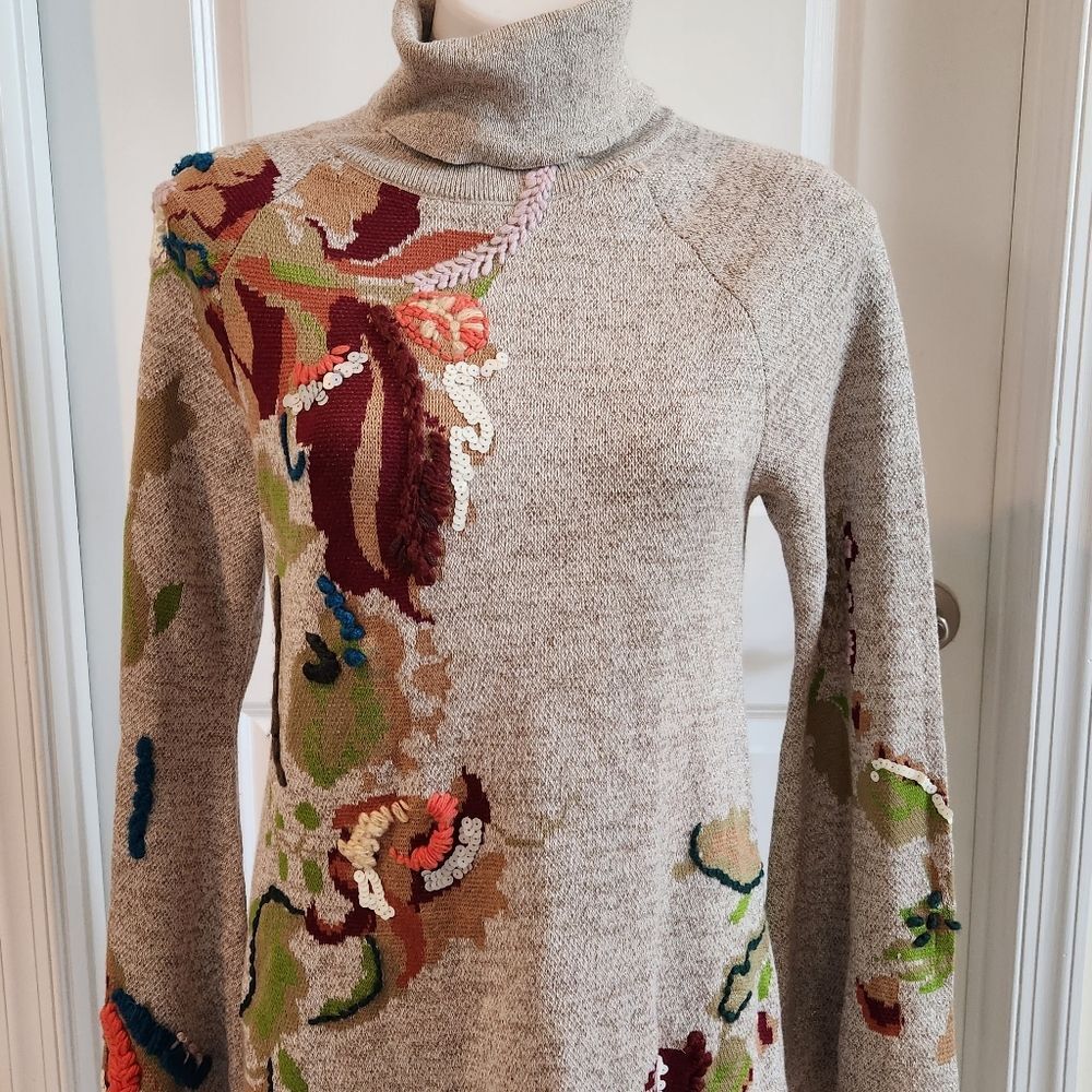 Stunning Anthropologie sweater dress Swing with Petals, new with tags, size M - Picture 4 of 12